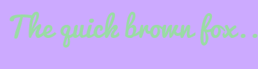 Image with Font Color 9ADBA5 and Background Color CCAAFF